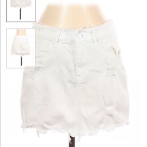 White denim skirt